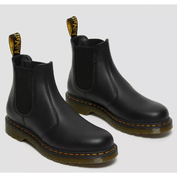 DR. MARTENS 2976 NAPPA LEATHER CHELSEA BOOTS Black Size 8 - Picture 3 of 10